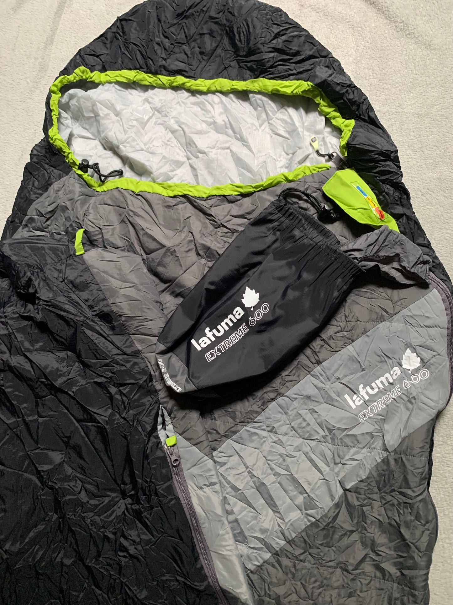 Sac de couchage lafuma d’occasion extreme 600. 15 degrés.
