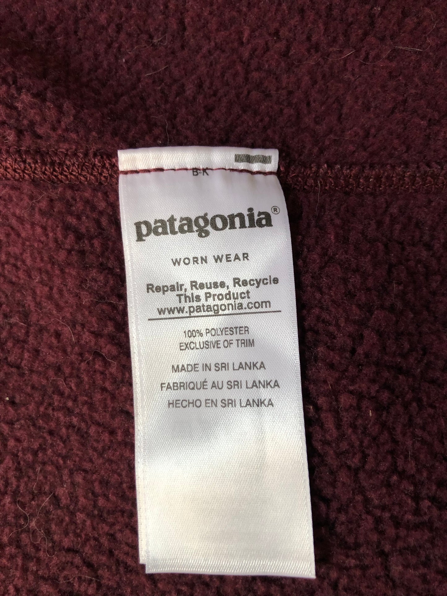 Veste Patagonia pour femmes. Taille S.