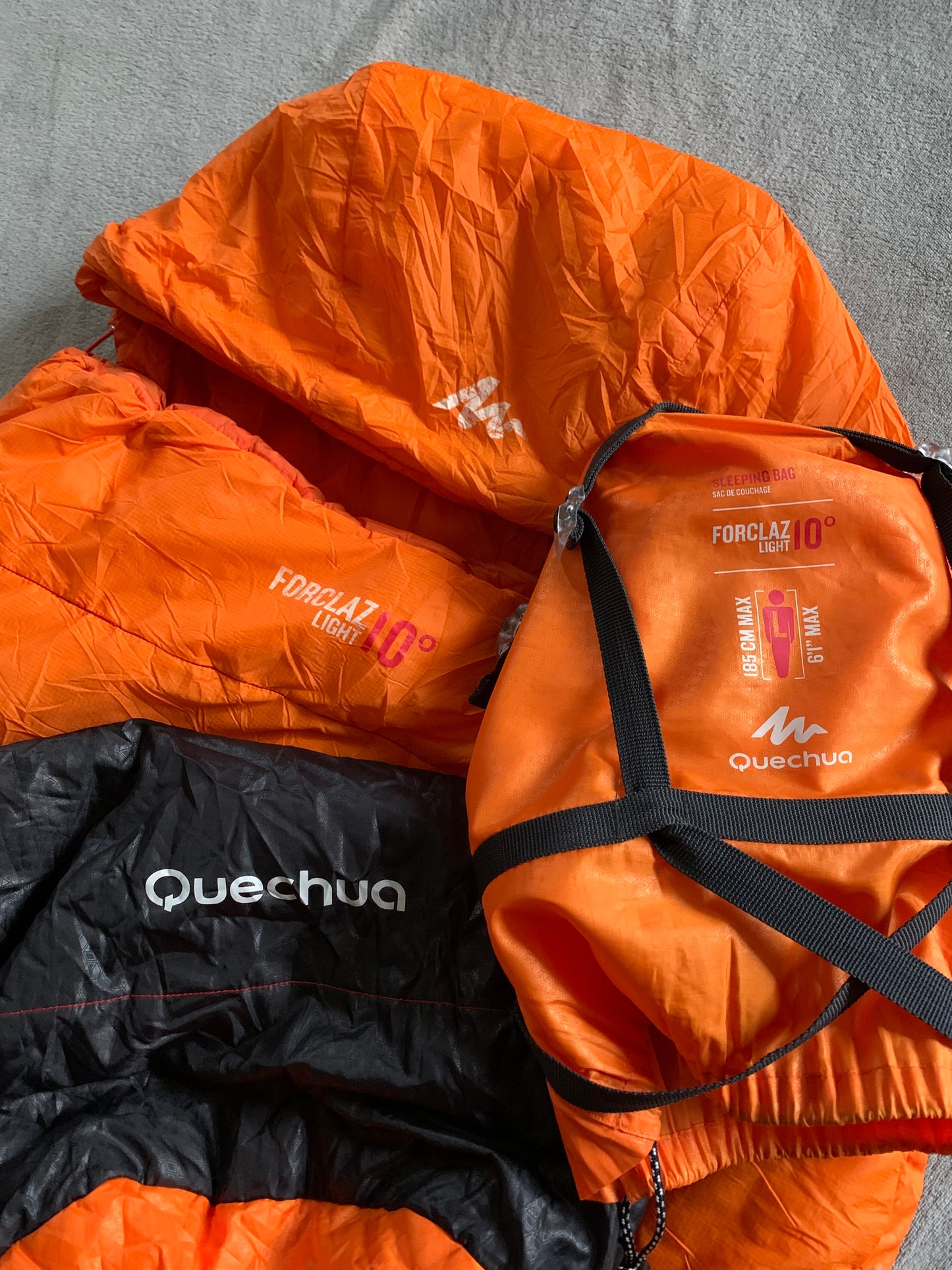 Sac de couchage quechua light d’occasion. 10 degrés. Taille L