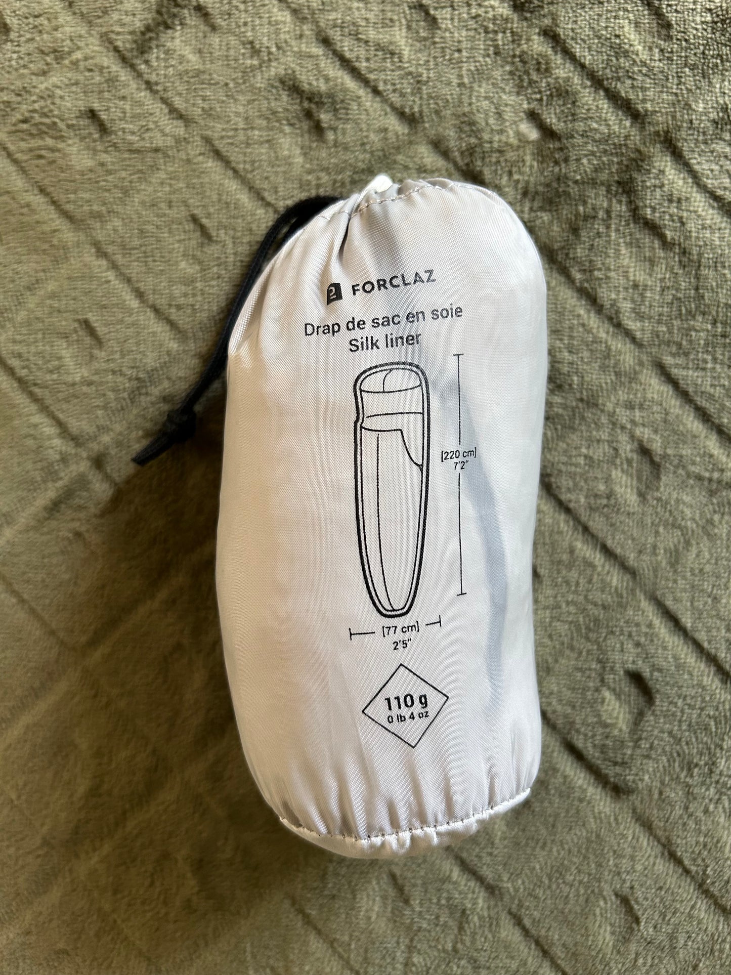 Location drap de sac en soie forclaz. ( 5 euros / week-end ).