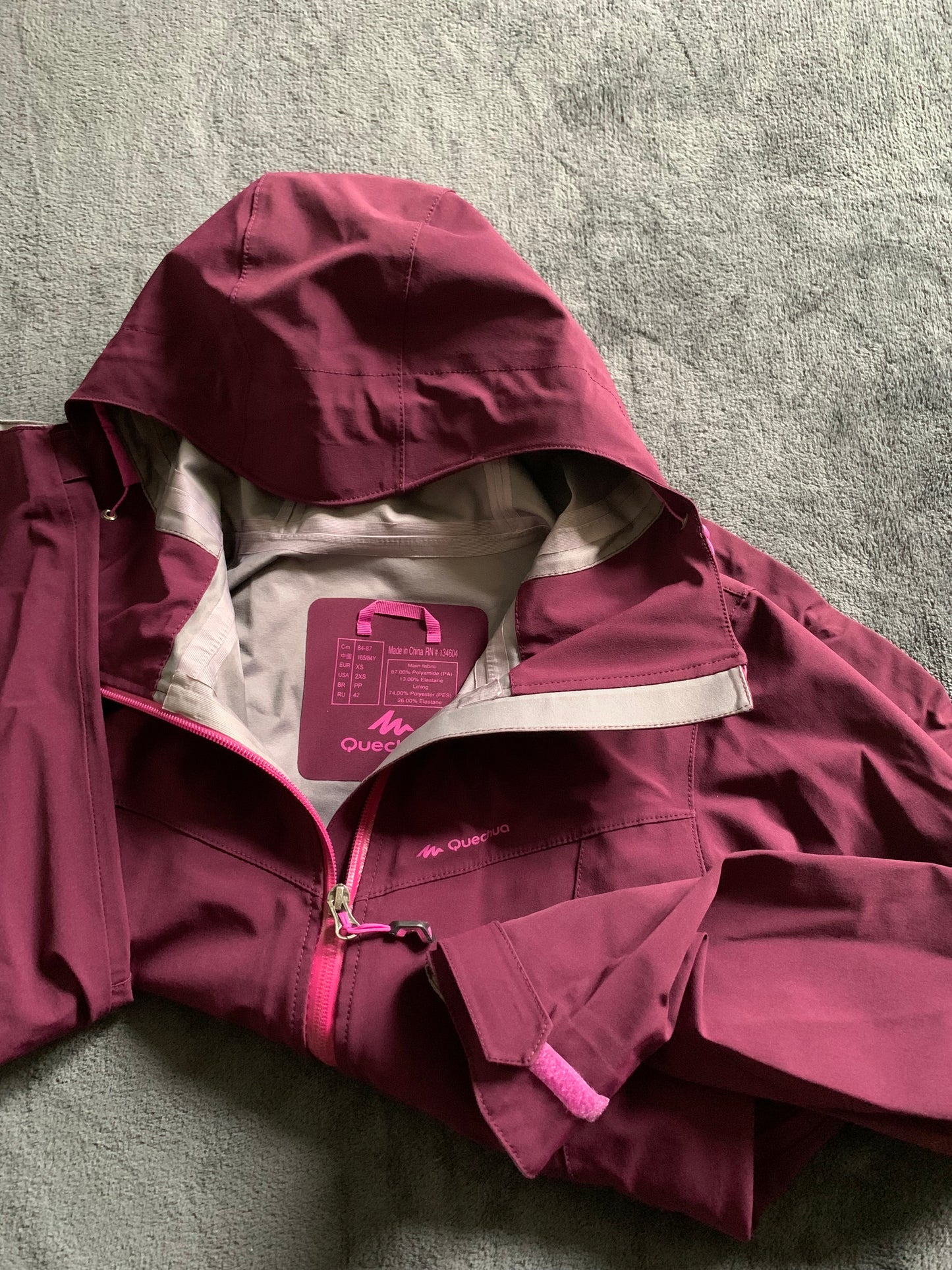 Veste quechua imperméable. Taille XS. Pour femmes
