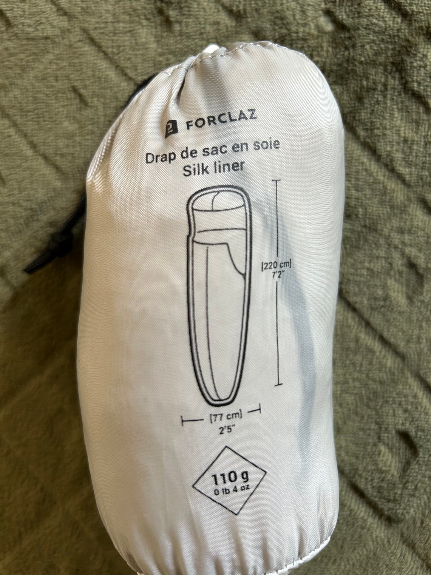 Location drap de sac en soie forclaz. ( 5 euros / week-end ).