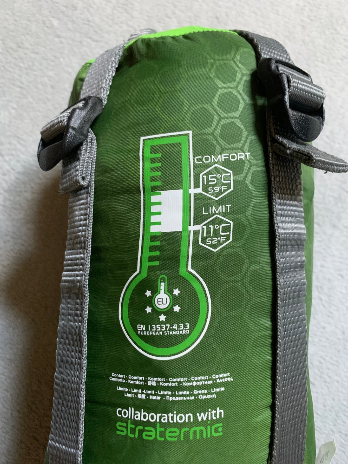 Sac de couchage quechua d’occasion 15 degrés. Taille XL