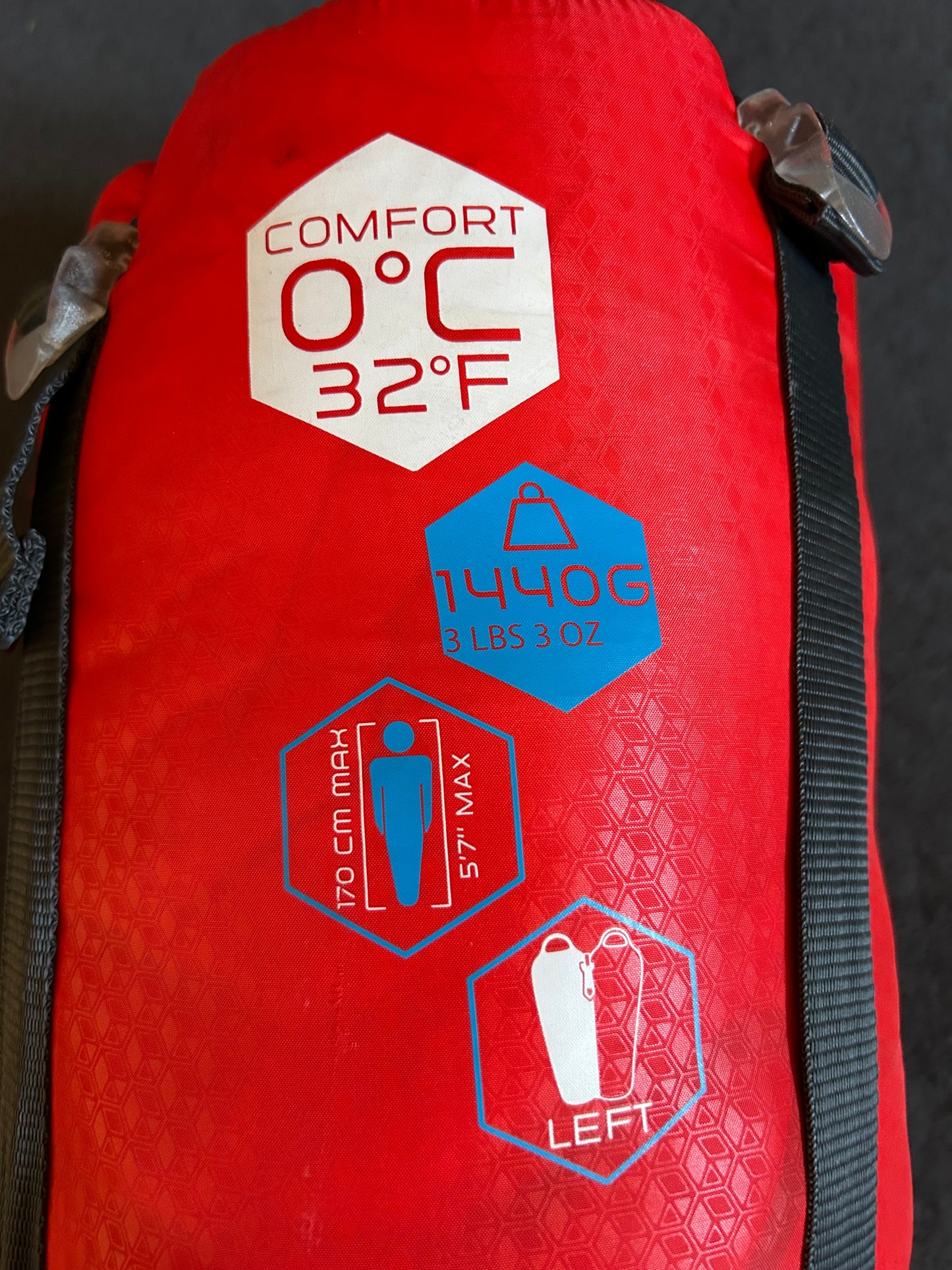 Sac de couchage quechua d’occasion 0 degrés light. Taille M