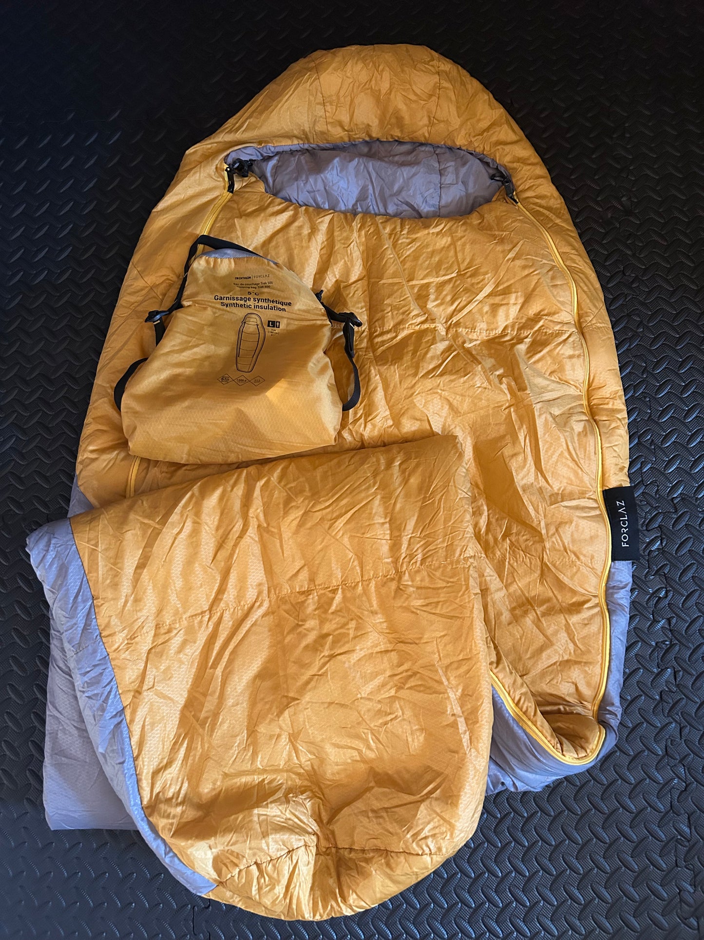 Sac de couchage forclaz 5 degrés trek 500 d’occasion. Taille L