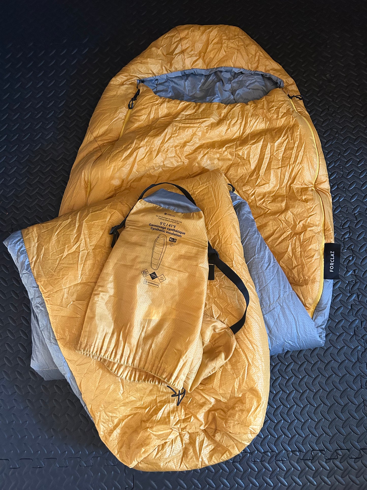 Sac de couchage forclaz 5 degrés trek 500 d’occasion. Taille XL