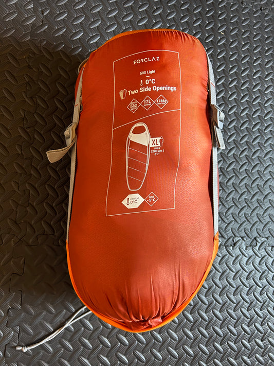 Sac de couchage forclaz d’occasion 0 / -5 degrés. Taille XL