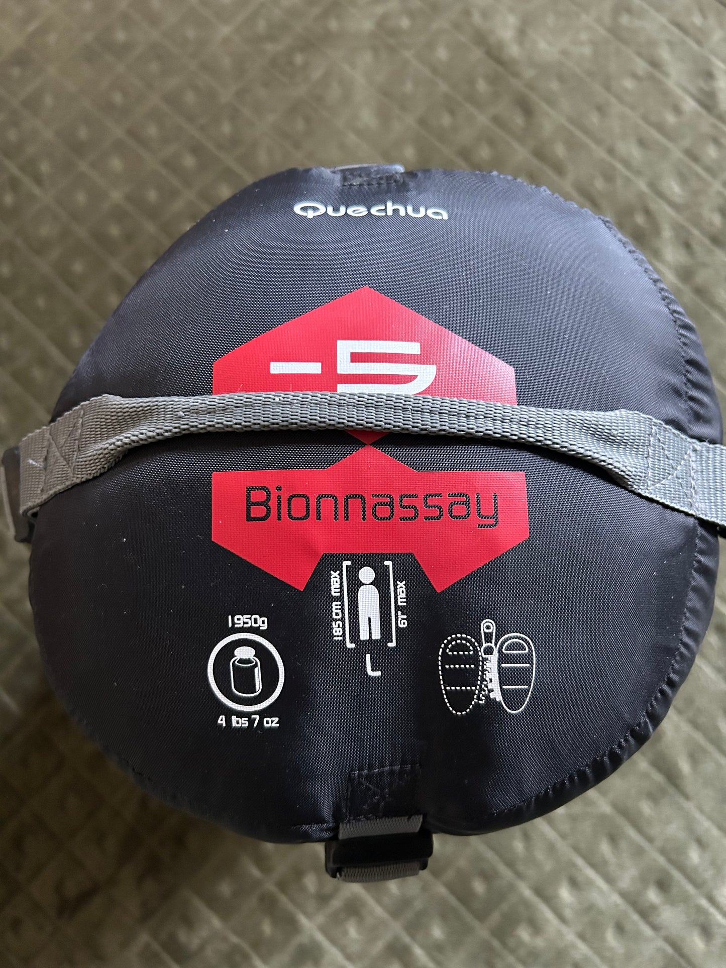 Sac de couchage quechua bionnassay -5 degrés d’occasion. Taille L.