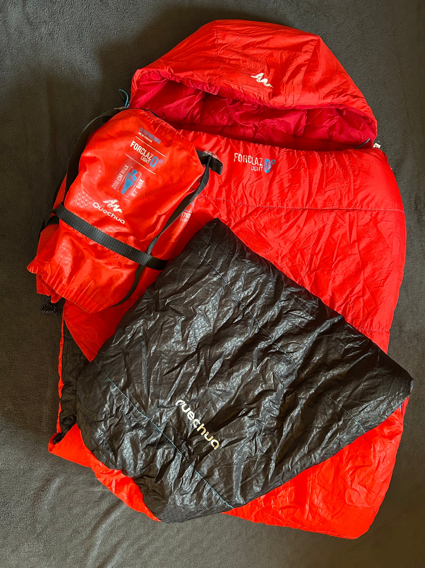 Sac de couchage forclaz 0 degrés light d’occasion. Taille XL