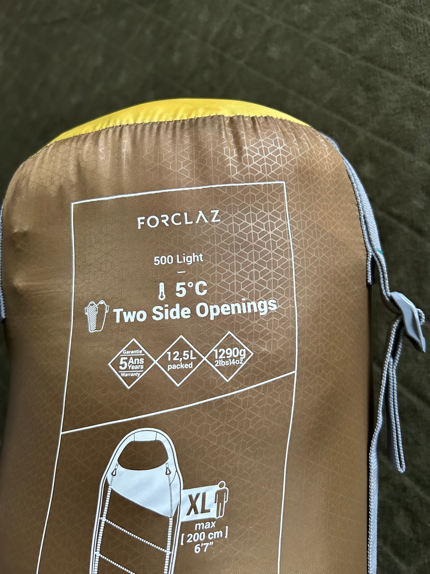 Sac de couchage forclaz 5 degrés light d’occasion. Taille XL