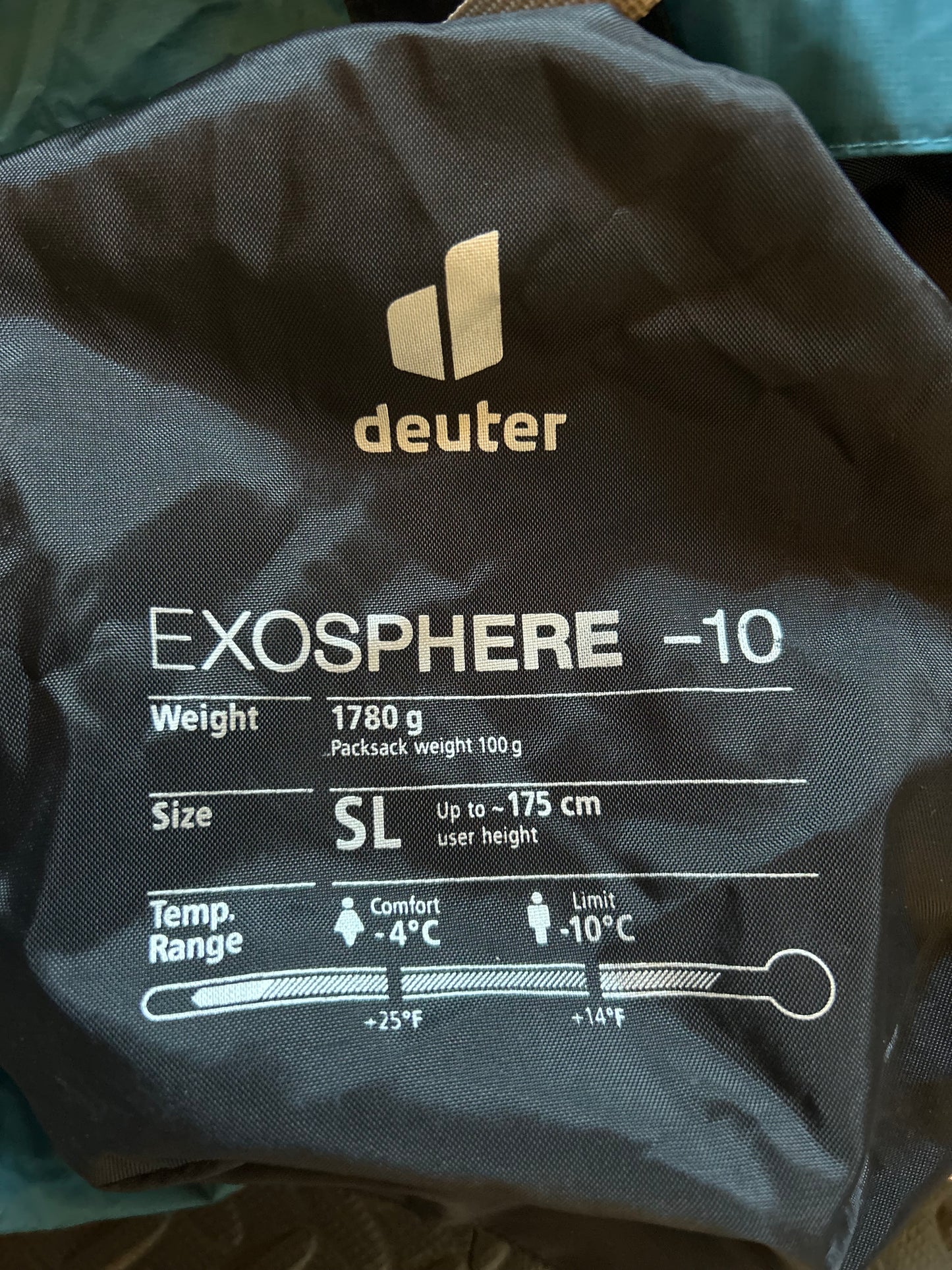 Sac de couchage Deuter d’occasion Exosphere -10 degrés. Taille M