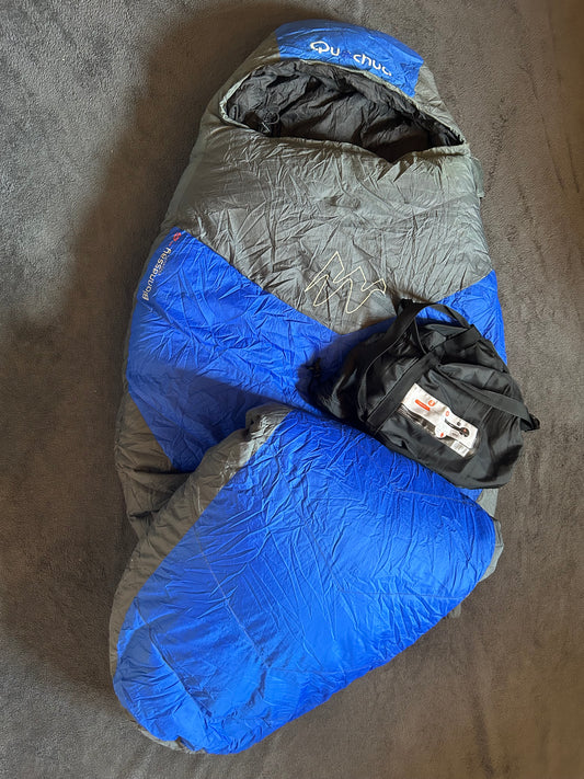 Sac de couchage quechua d’occasion bionnassay en plumes -6 degrés. Taille L