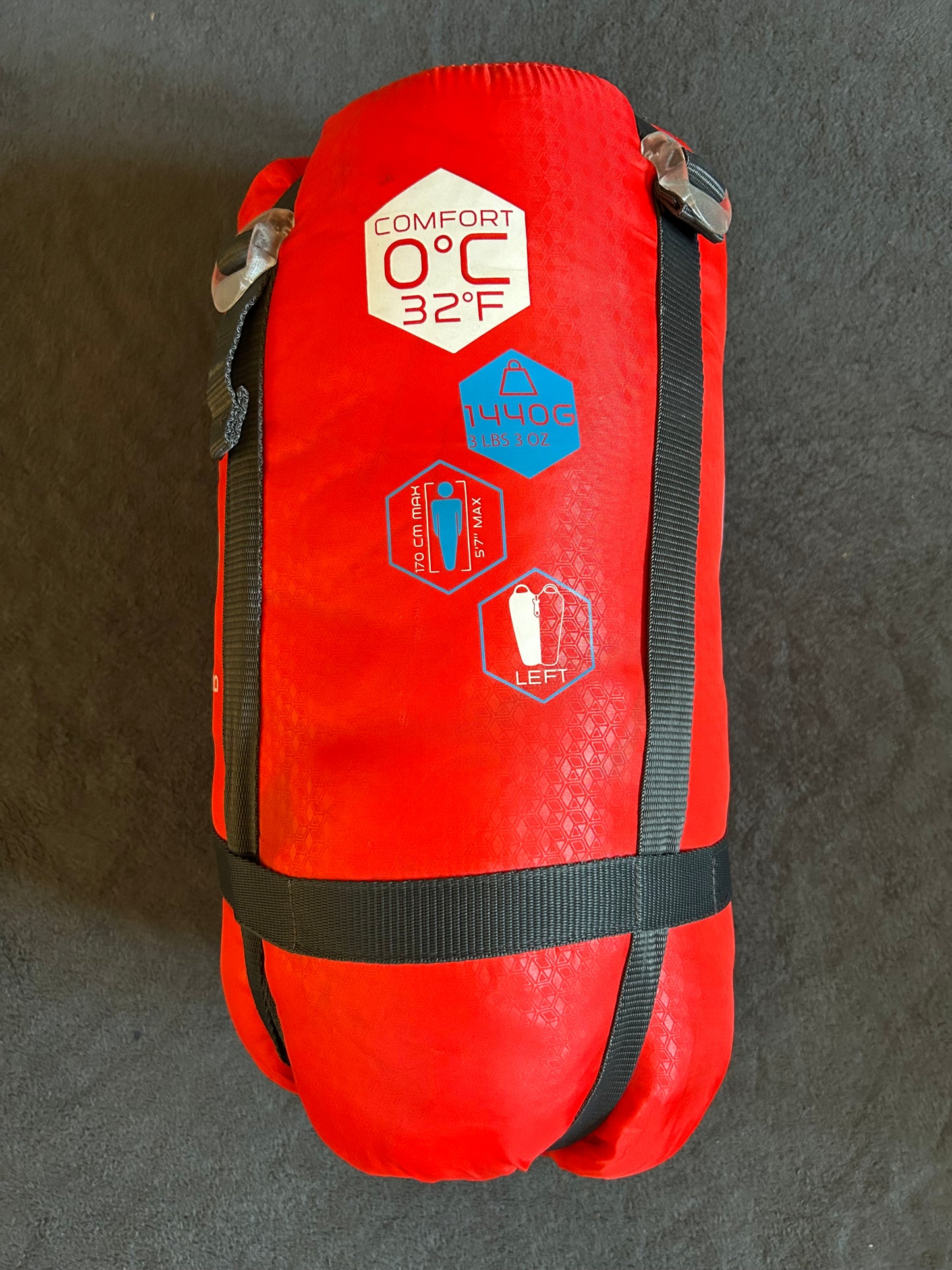 Sac de couchage quechua d’occasion 0 degrés light. Taille M